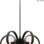 Lámpara araña negra 5 luces moderna para comedor sala cocina