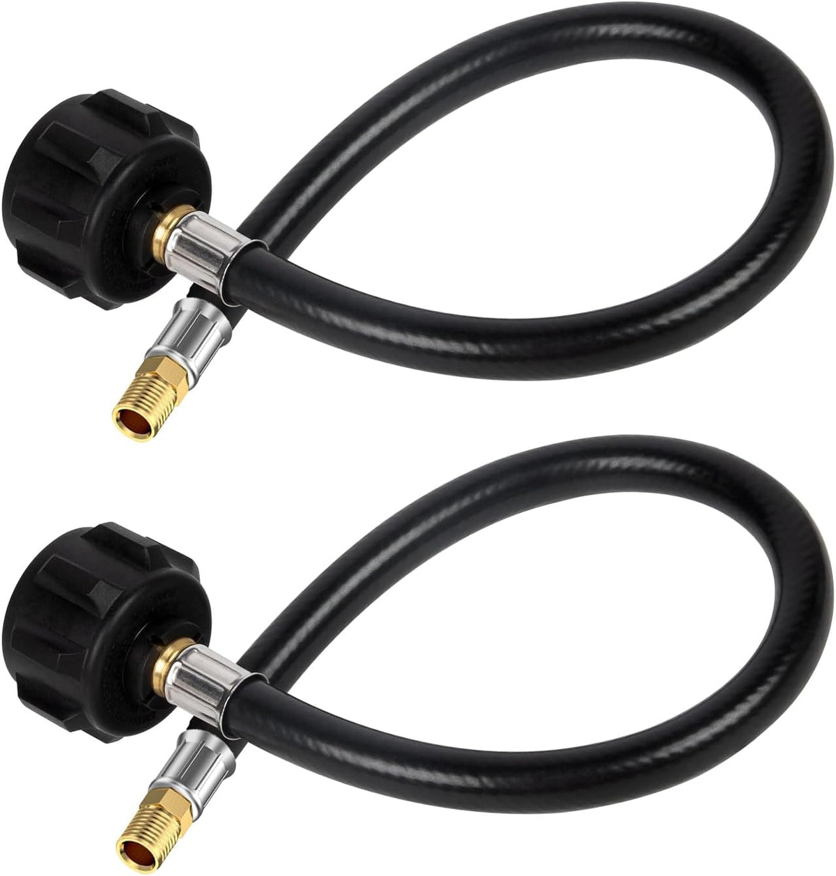 2 Mangueras Propano RV 15pulg 1/4pulg Macho Invertido 350PSI