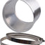 Junta manguera aluminio 5" con conector acero inox