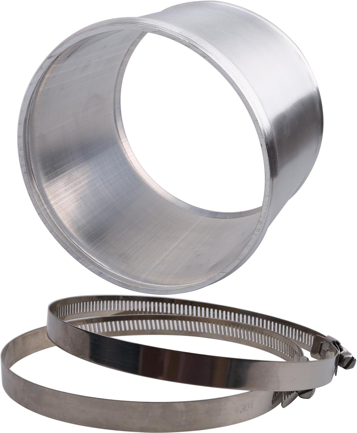 Junta manguera aluminio 5" con conector acero inox
