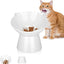 Comedero lento elevado para gatos y perros 7pulg color blanco