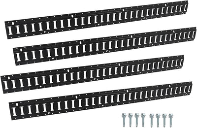 Kit 4 rieles amarre negro 5ft para garaje furgoneta 2000lb