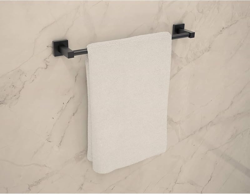 Set 4 Pzas Accesorios Baño Negro Mate