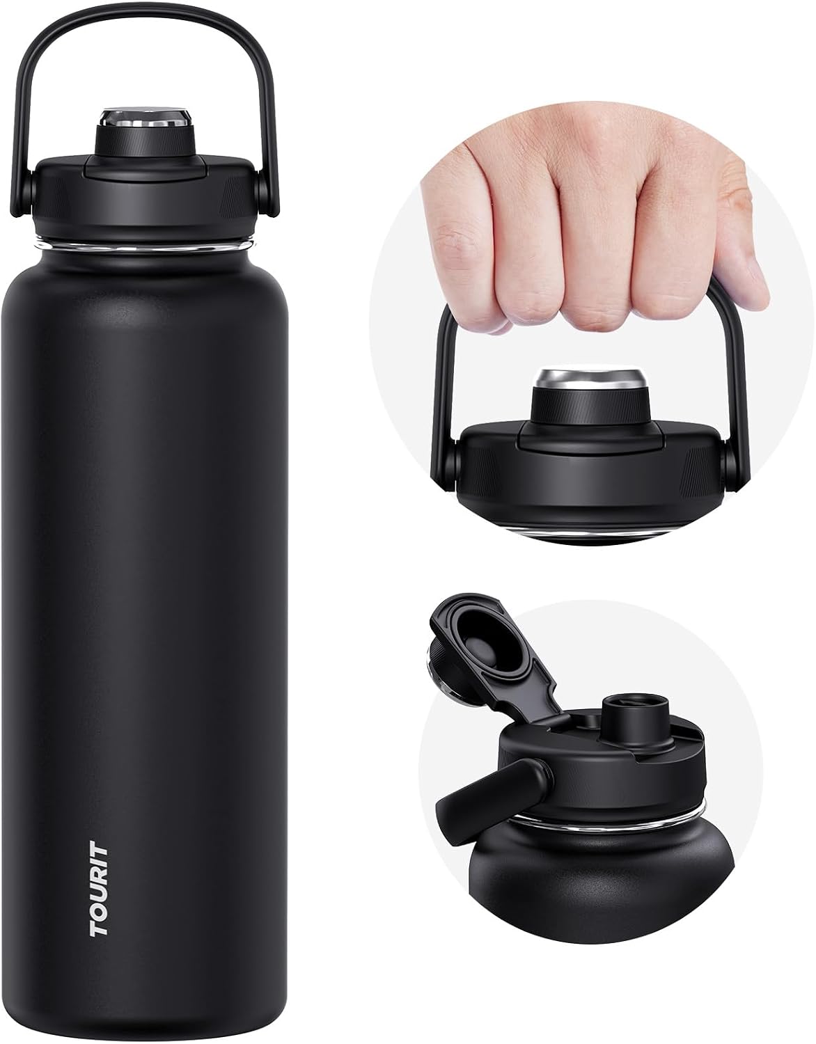 Botella agua aislada acero inox 40oz doble pared sin BPA