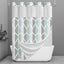 Cortina ducha poliéster impermeable 71x74pulg diseño gota gris