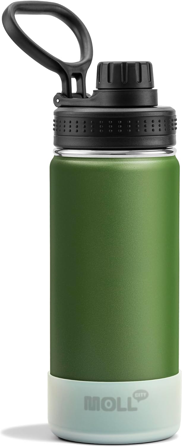 Botella agua niños escuela acero inox doble pared 16oz