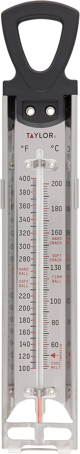 Termómetro acero inox para dulces/frituras Negro