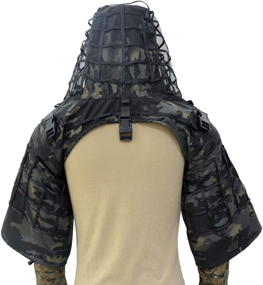 Traje Ghillie camuflaje táctico con capucha