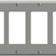 Placa GFCI pared 6 ventanas termoestable color gris