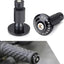 2 Tapones agarre manillar motocicleta 7/8pulg universal negro