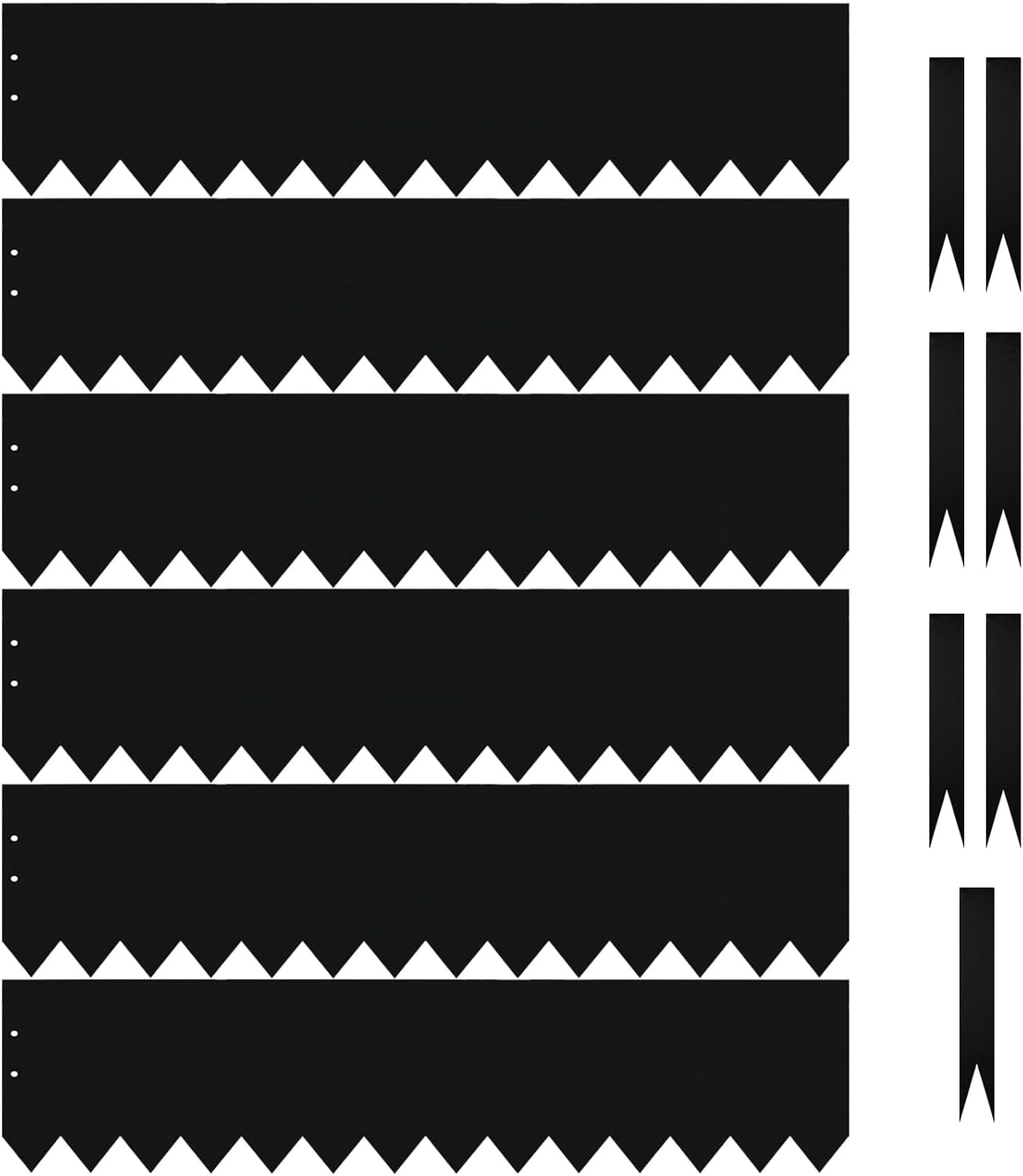 Borde jardín flexible 40" x8" set 6 con 7 clips