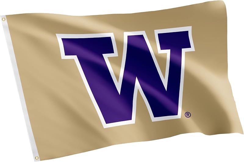 Bandera Huskies UW 3x5ft tela poliéster duradera