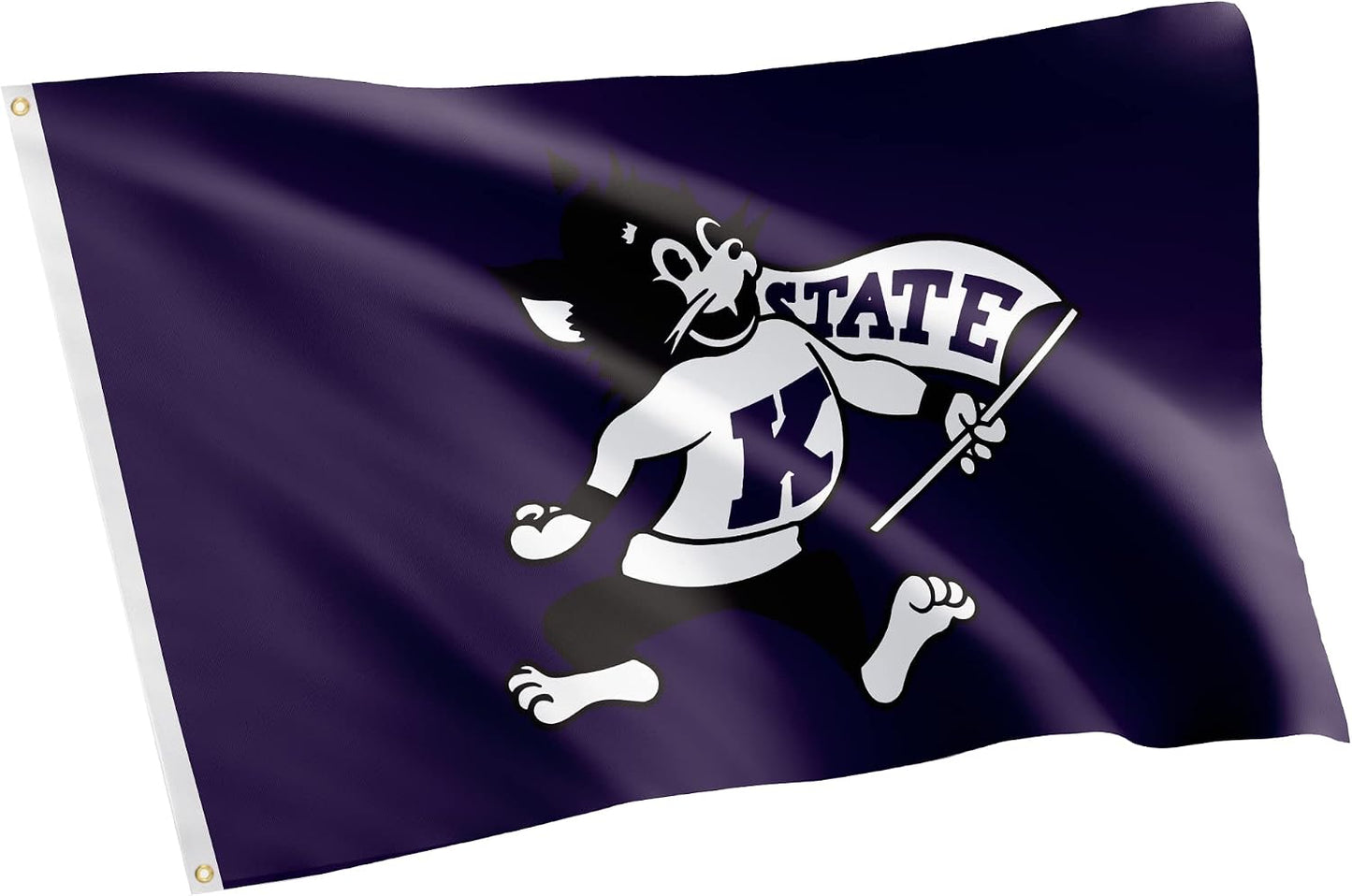 Bandera KSU 3x5pulg tela poliéster para interiores y exteriores