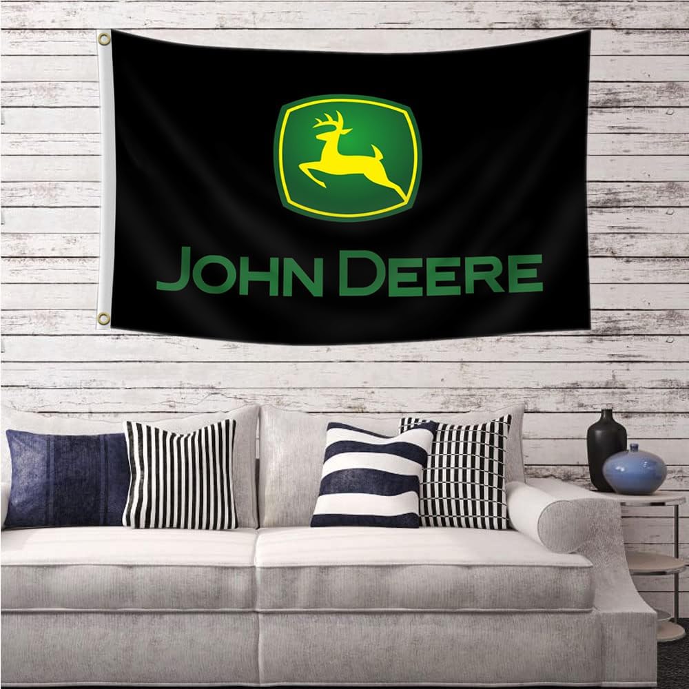 Banderas John Deere 3x5ft con ojales latón dormitorio