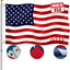 Bandera doble cara 2x3ft exteriores 3 capas lona