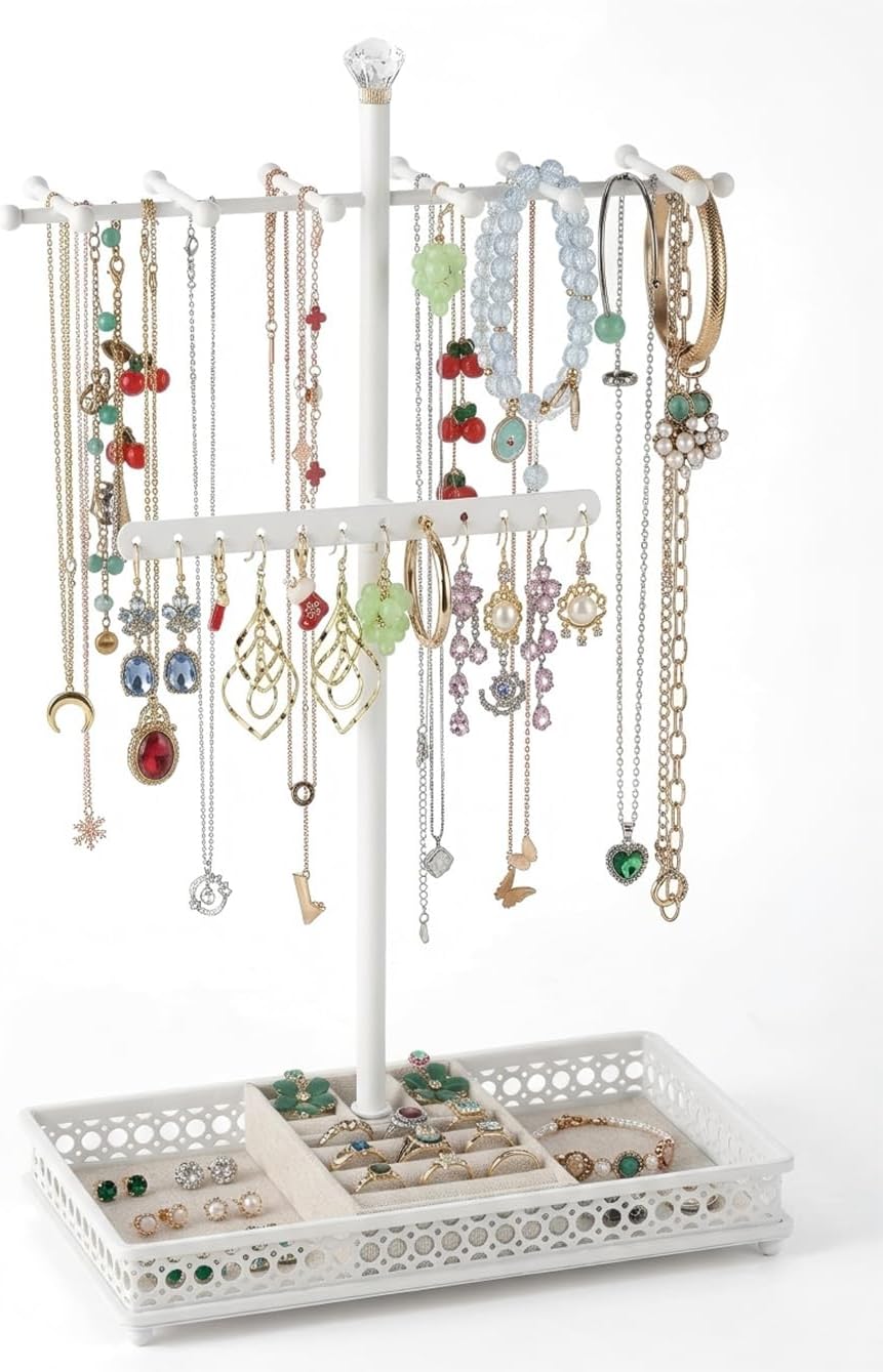 Soporte joyas 15.6" para pulseras collares aretes anillos