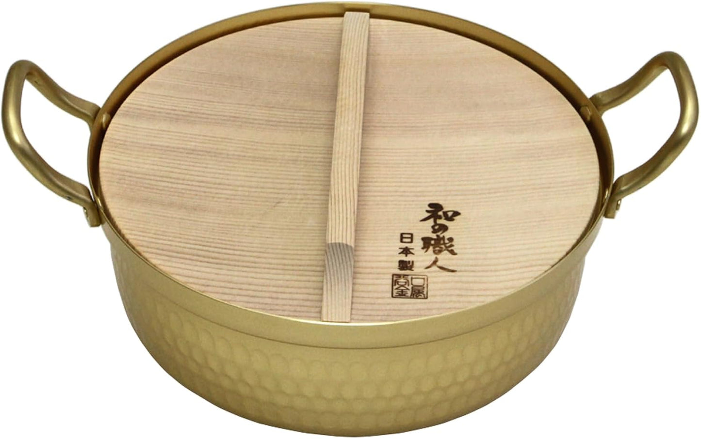 Olla dos manos tapa 7.1" para gas fabricada Japón