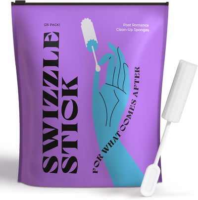 25 Pzas Esponja Absorbente Swizzle Stick Mujer