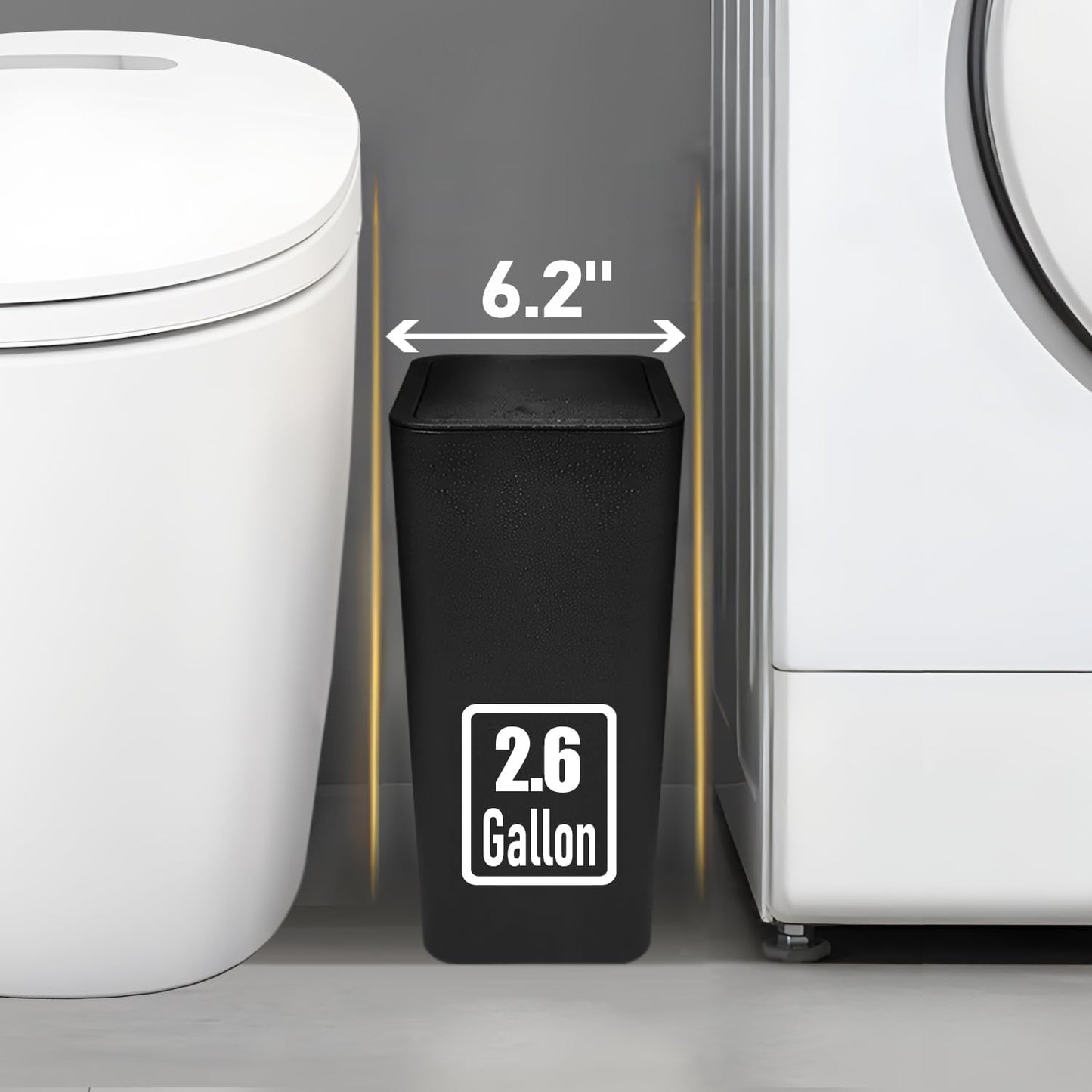 Cubo basura 10L con tapa emergente pack 2