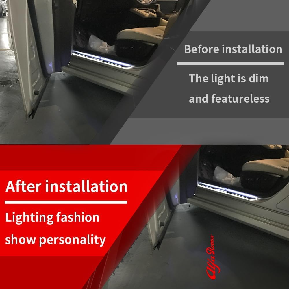 2 Pzas Luces LED Logotipo para Puerta Giulia Stelvio