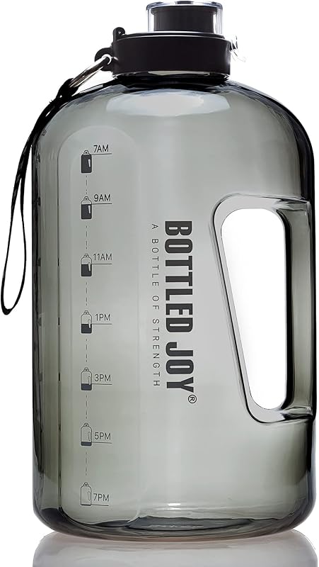 Jarra agua 1gal con tapa abatible correa reutilizable sin BPA