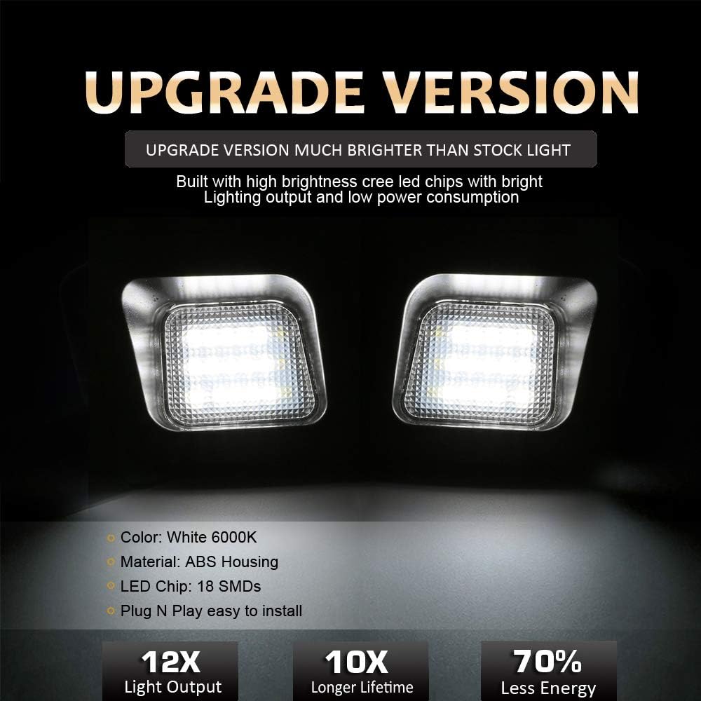 Luces LED matrícula Dodge Ram 2018 6000K blanco 2 Pzas