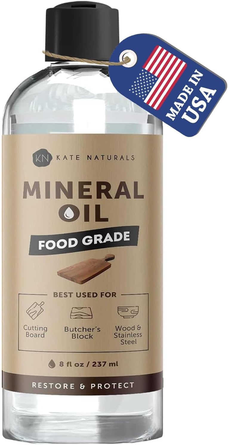 Aceite mineral para tabla cortar madera y cuchillo 8oz