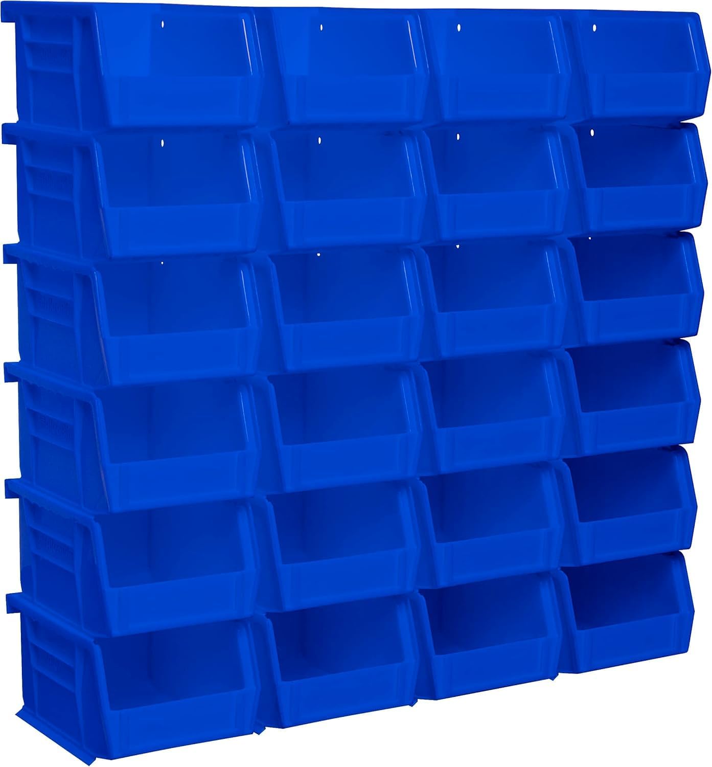 Contenedores plástico apilables 5x4x3pulg azul