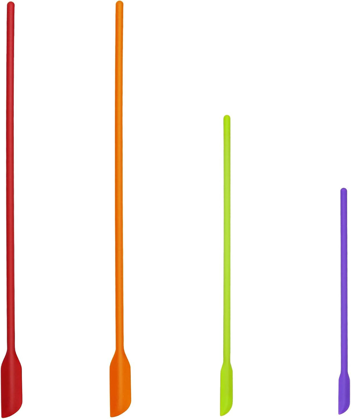 Set 4 Espátulas Silicona 3 Tamaños para Maquillaje y Cocina