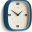 Reloj pared retro cuadrado 10pulg azul para cocina sala oficina
