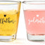Juego 2 vasos chupito regalo padrinos bautizo