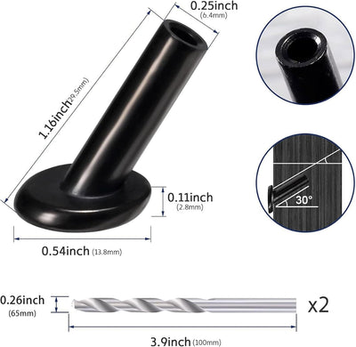 50 Fundas protectoras biseladas para cuerda 1/8pulg