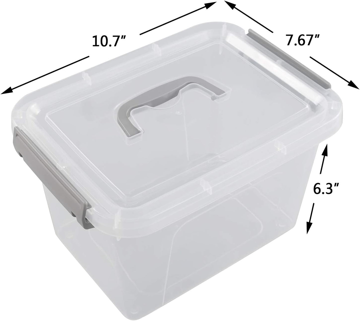 Caja almacenamiento 5qt con tapa 6 pzas plástico