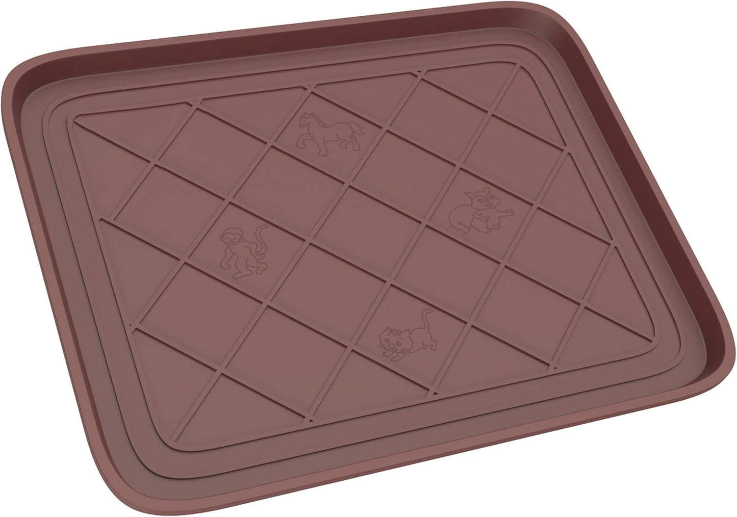 Bandeja para botas plástico resistente agua marrón