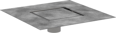 Set drenaje ducha cuadrado acero inox piedra natural
