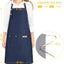 Pack 2 Delantales Chef Ajustables con Babero 2 Bolsillos
