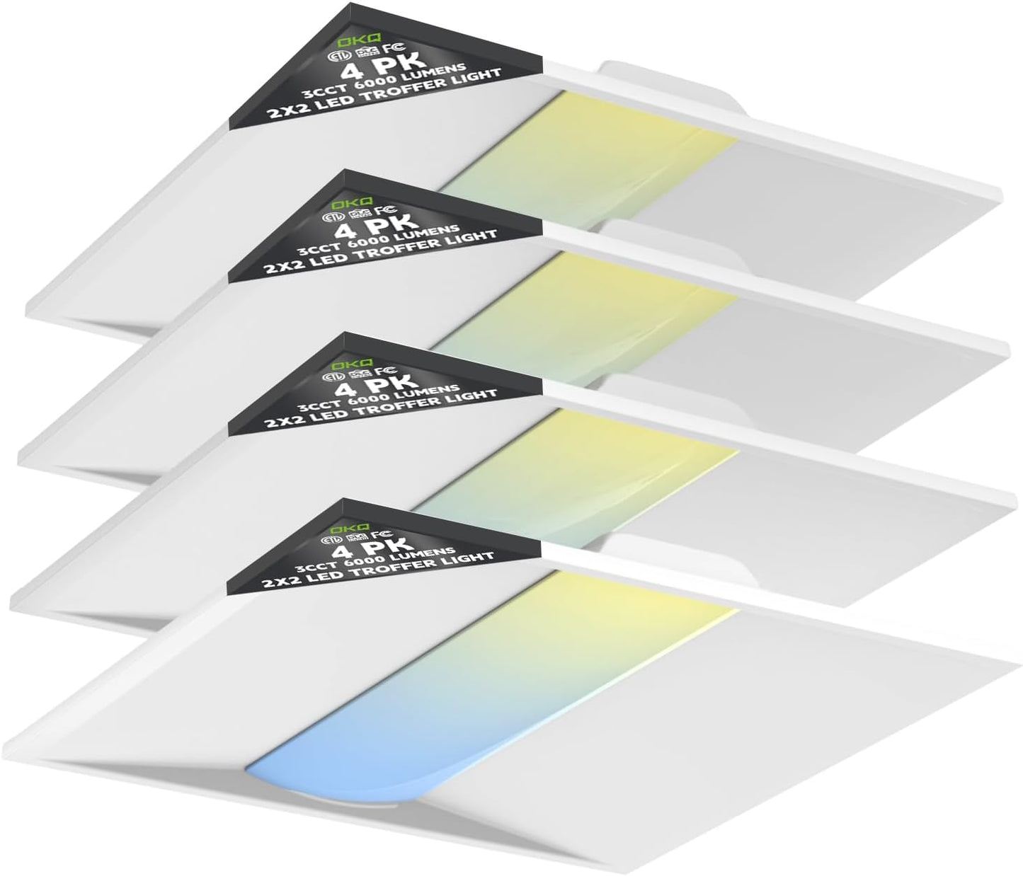 Panel LED troffer 2x2 color ajustable 30-40W 0-10V
