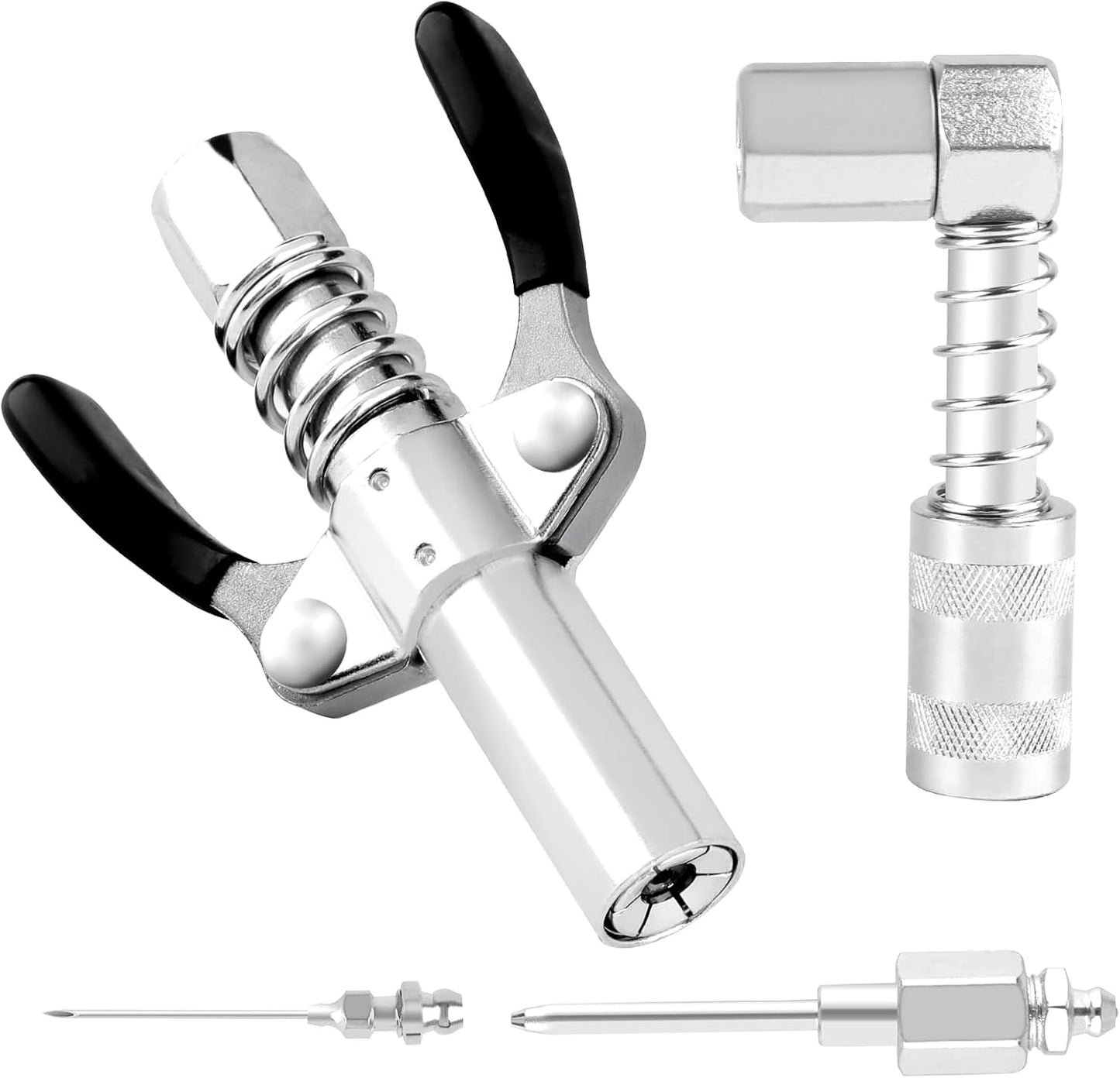 Kit 4 puntas engrase doble mango adaptador 90 grados