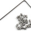 Juego llaves hex 4-40x5/32 pulg 25uds acero inox