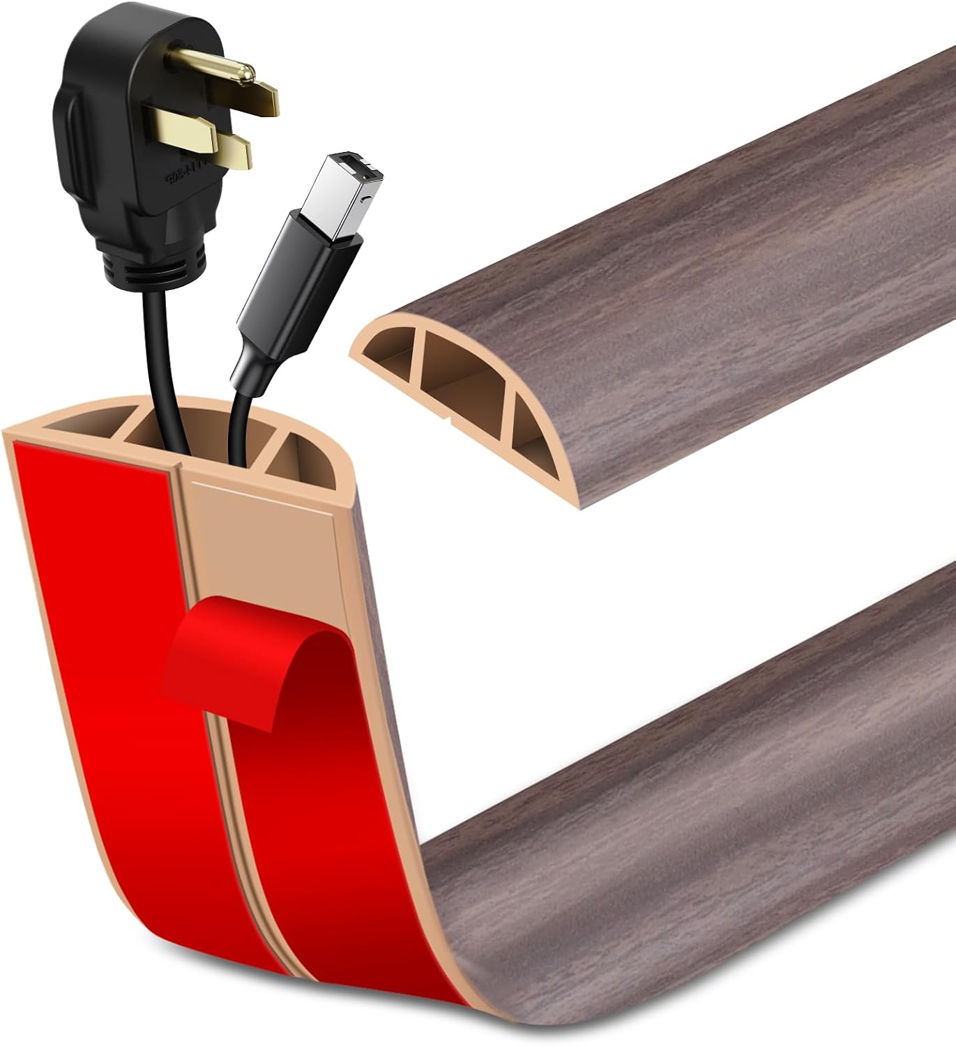 Cubierta autoadhesiva para cables de piso protege contra tropiezos