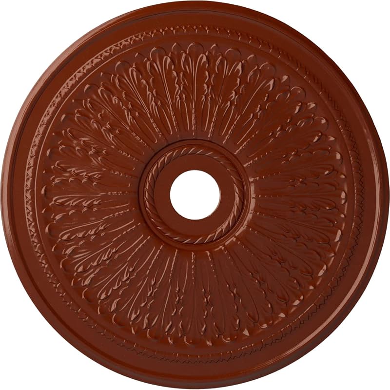 Medallón techo hoja roble 29-1/8x3-5/8" ladrillo refractario