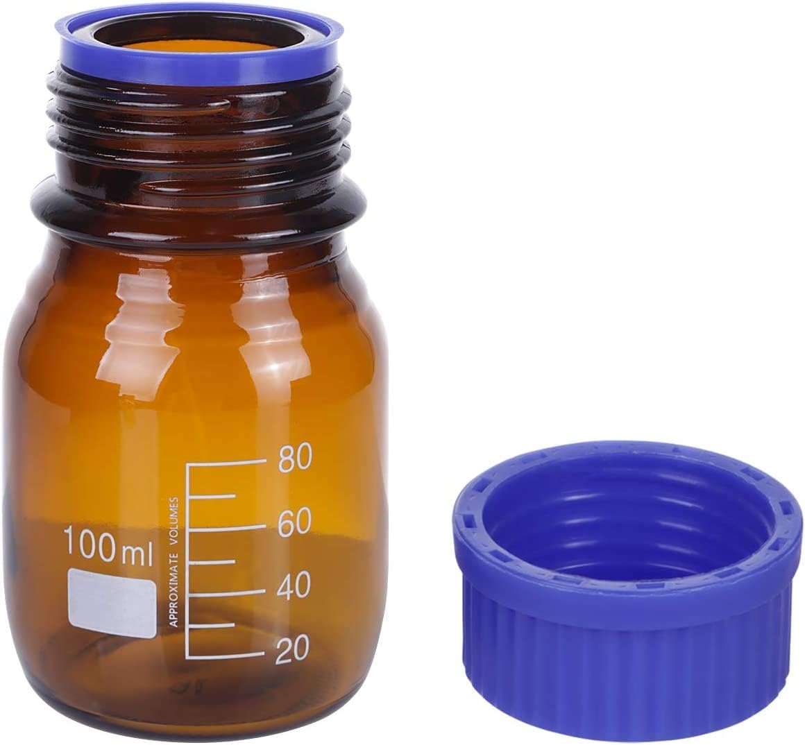 Botellas ámbar vidrio graduado tapa rosca 20 pzas