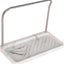 Soporte esponja acero inox dispensador jabón cepillos mármol blanco