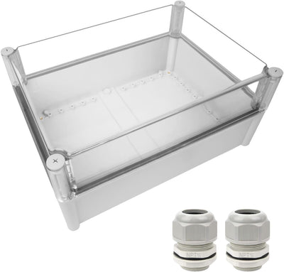 Caja eléctrica IP67 impermeable gris con cubierta