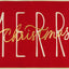 Felpudo Navidad rojo dorado 17.5x29 para puerta