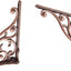 Soporte pared cobre antiguo 12" pack 4