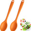 2 Cucharas Silicón Antiadherentes Cocina Naranja