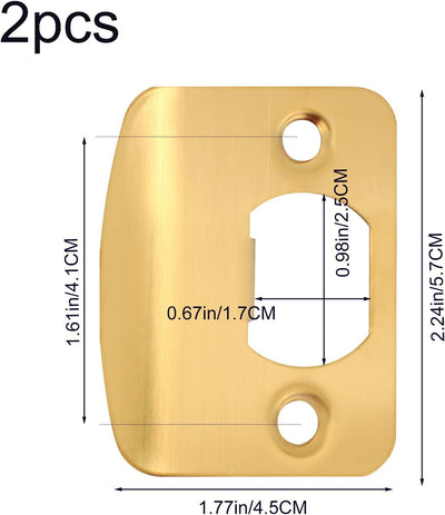 2 Pzas Placa Acero Inox Puerta Kit Reparacion
