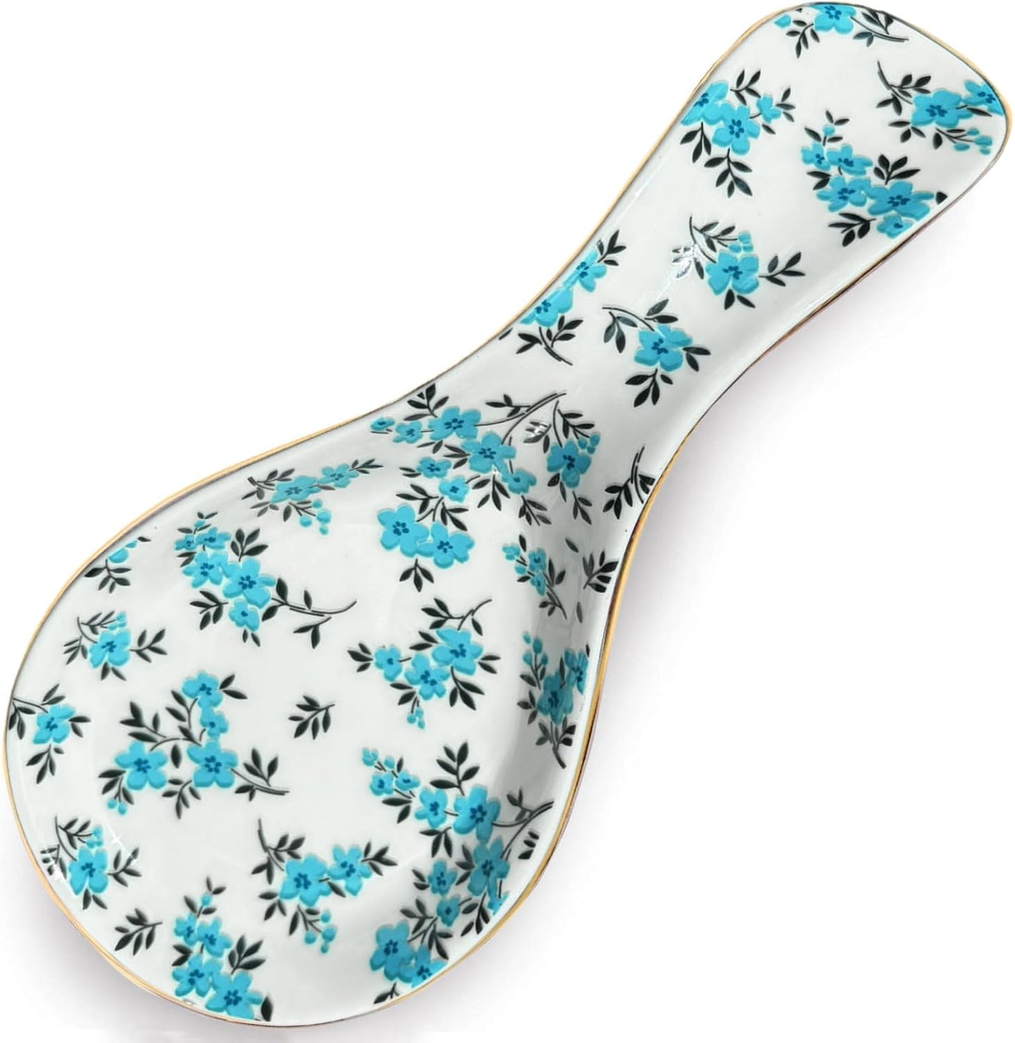 Reposa cucharas cerámica encimera cocina diseño floral