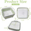 2 Sartenes Lavabo Plegable 9L con Tapón Asas Cubo Verde